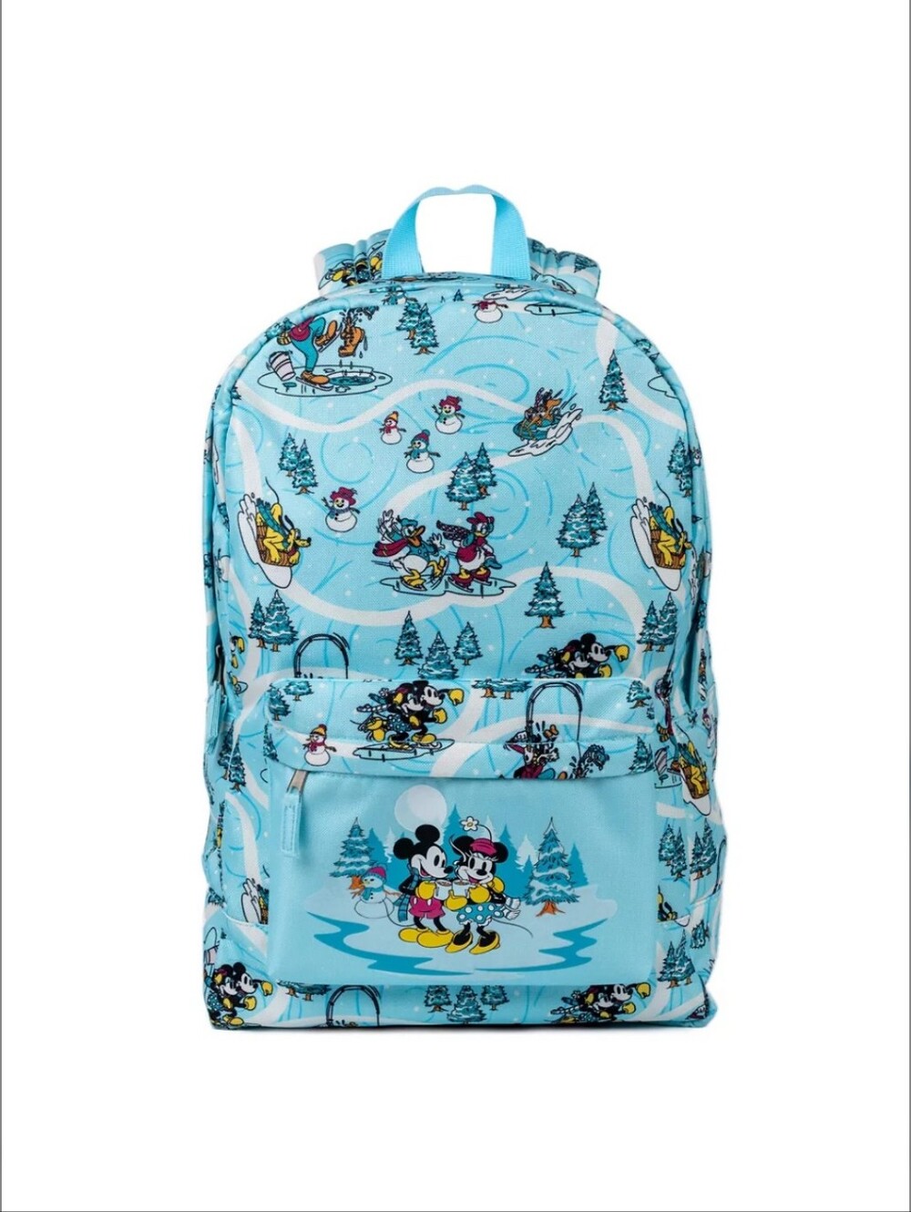 Disney Kids Light Blue Winter Skate Print Backpack